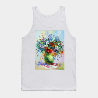 A bouquet of meadow flowers in a vase Tank Top